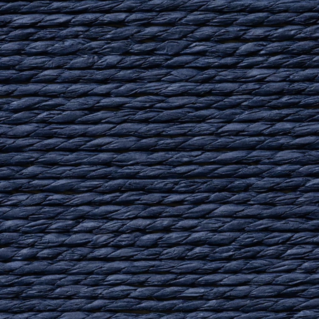 LA JOLIE MUSE Storage Baskets for Organizing - Set of 4 Sturdy Woven Paper Rope Decorative, Stackable Wicker Baskets for Makeup Closet, Bathroom, Bedroom (Navy Blue)
