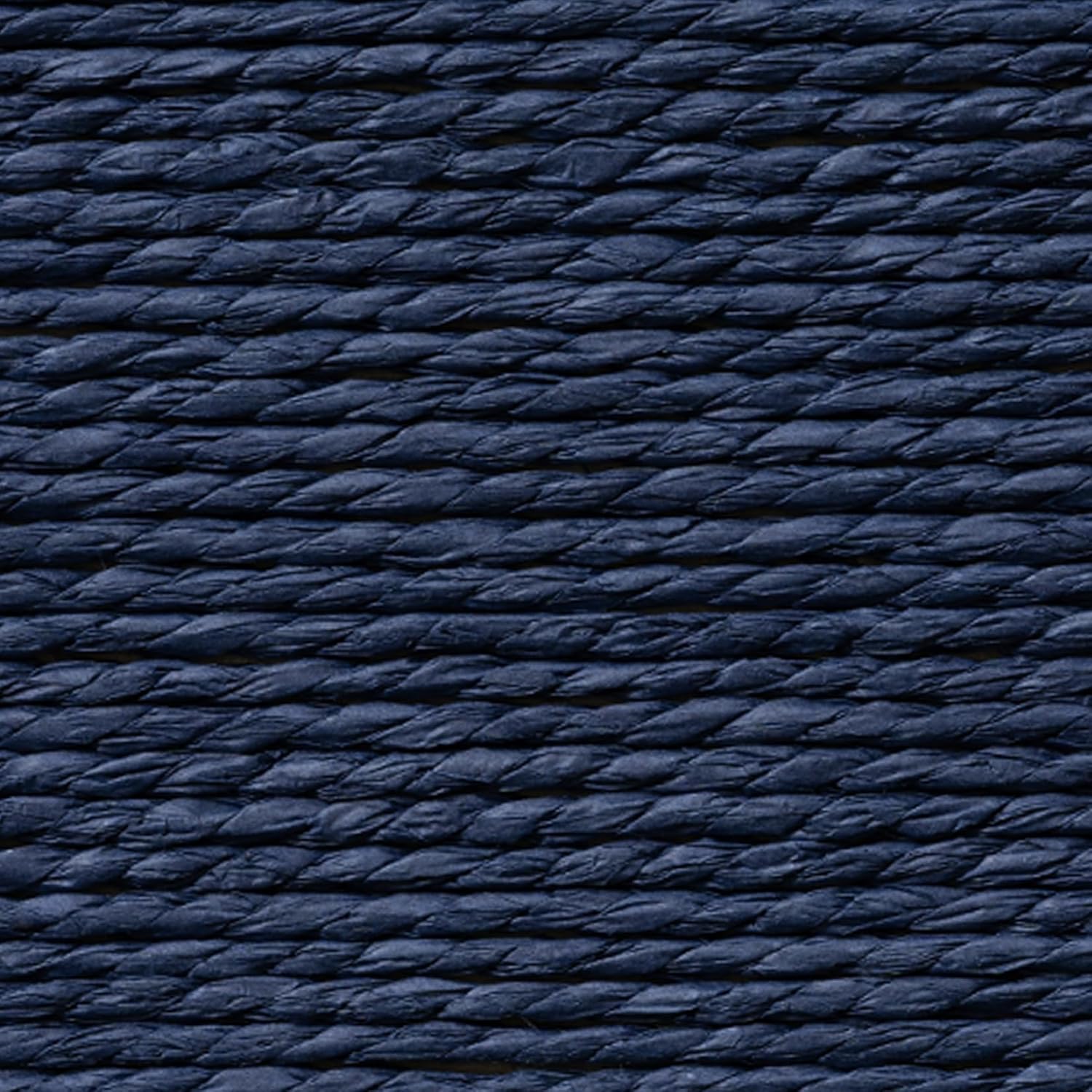 LA JOLIE MUSE Storage Baskets for Organizing - Set of 4 Sturdy Woven Paper Rope Decorative, Stackable Wicker Baskets for Makeup Closet, Bathroom, Bedroom (Navy Blue)