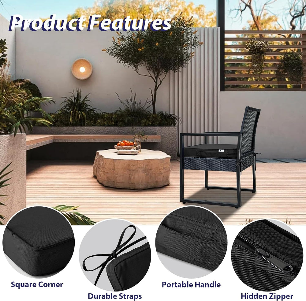 IPYNBAP Outdoor Chair Cushions Set of 4 -Waterproof Outdoor Seat Cushions for...