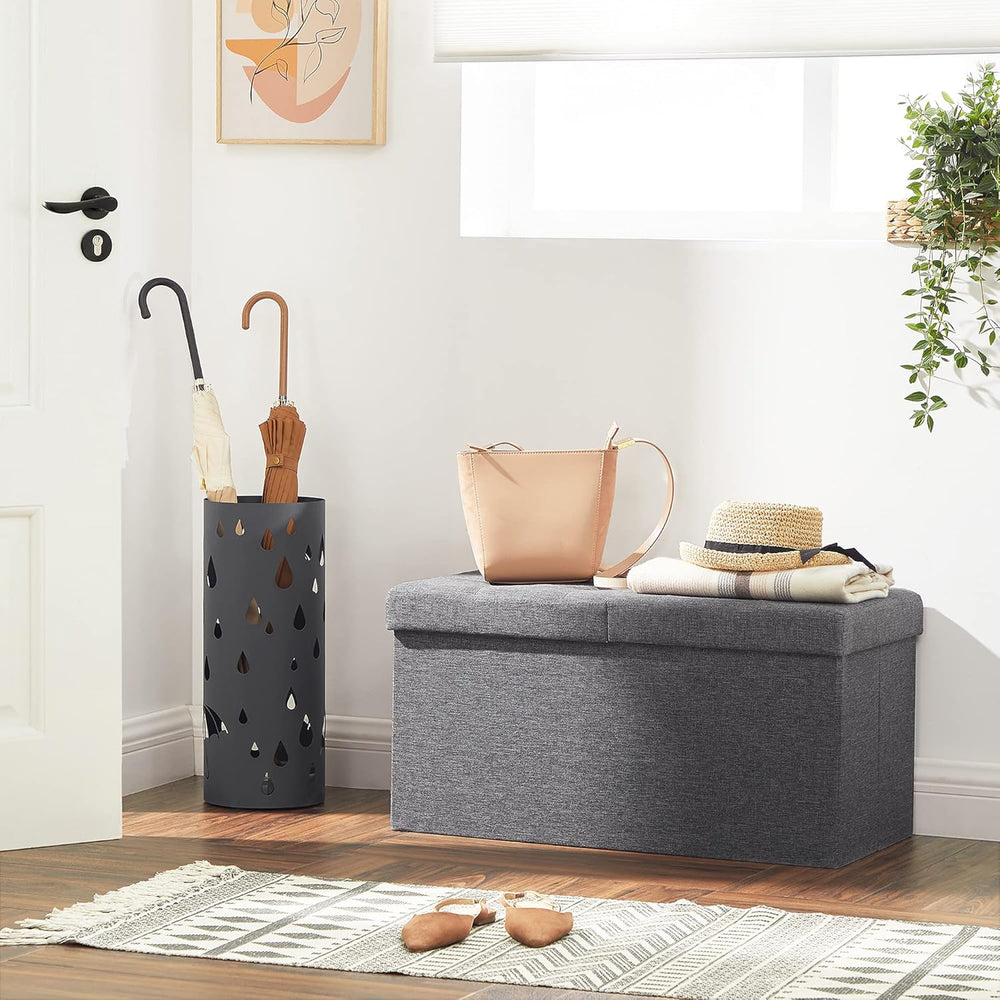 SONGMICS MAZIE Collection - 30 Inches Storage Ottoman, Foldable Storage Bench...