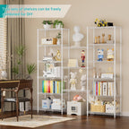 SINGAYE 8 Tier Shelf Organizer Storage Metal Shelves Garage Wire Shelving Unit Pantry Rack Adjustable Standing Storage for Kitchen Closet Laundry Bathroom Pantry 12" D x 22" W x 74" H White
