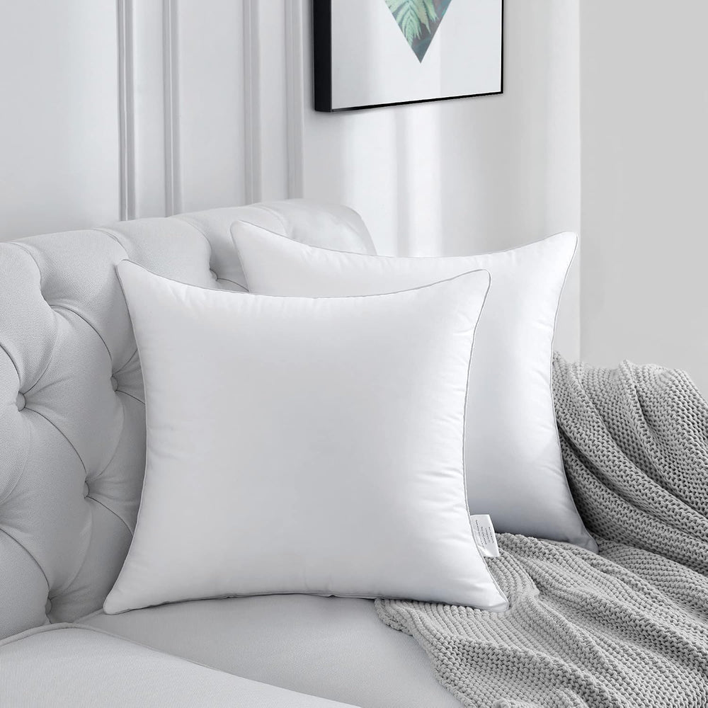 FAVRIQ 22 x 22 Throw Pillow Inserts with 100% Cotton Cover Square Cushions fo...