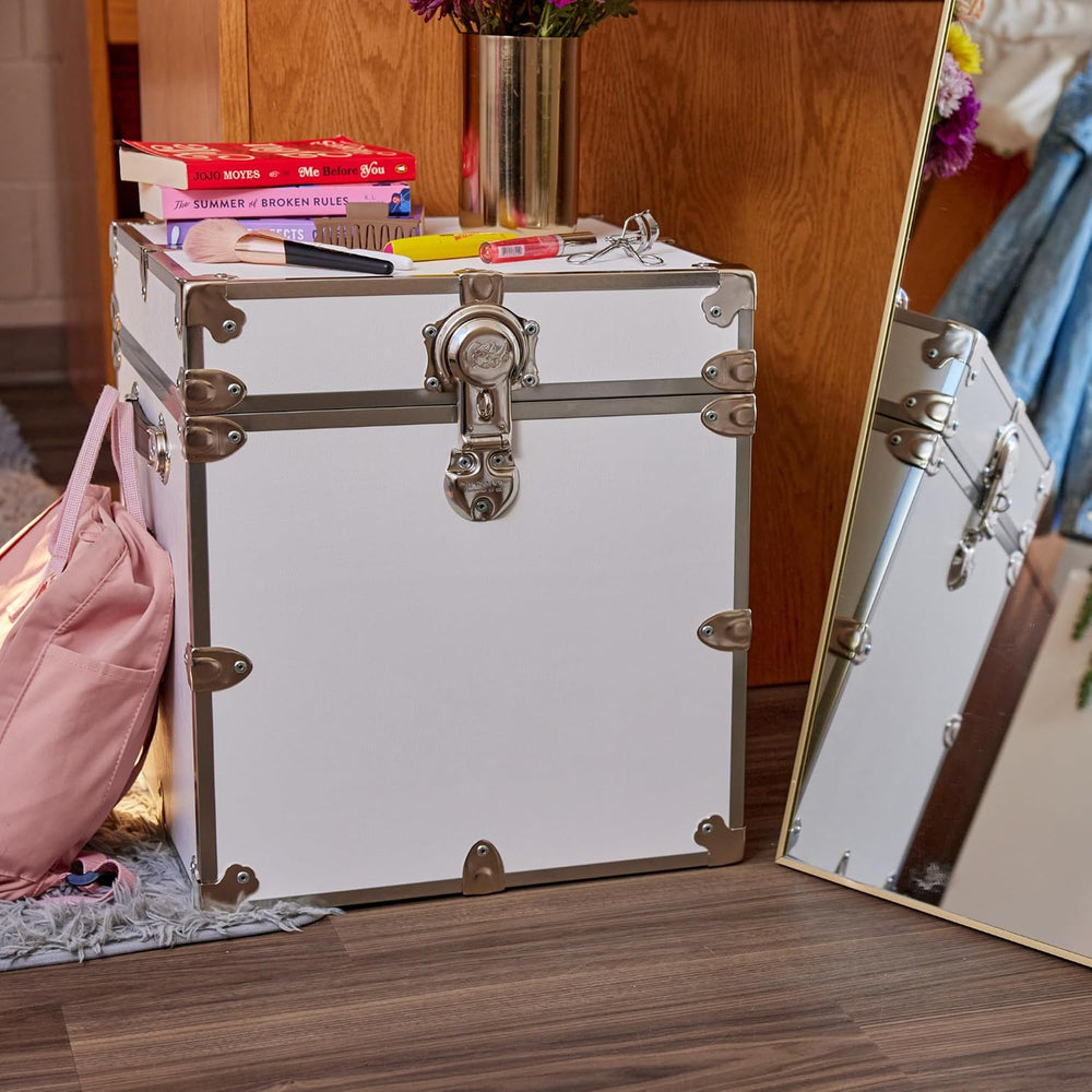 Rhino Classic Cube Trunk, College Dorm Footlocker & Home Storage End Tabl...