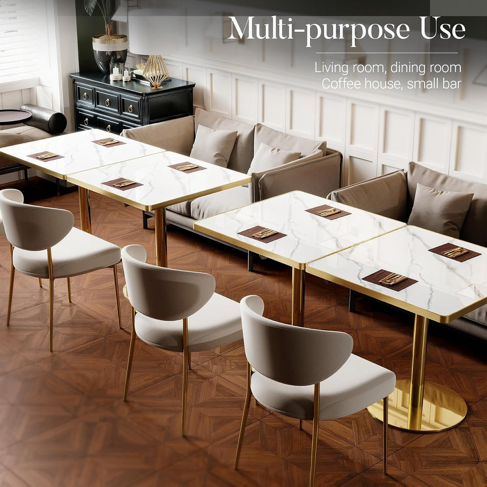 31.5" Square Dining Table, Square Restaurant Table with 1.2" Thick ...