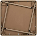 EMMA + OLIVER Kids Tan Folding Game and Activity Table - Toddler Table for Daycare Center