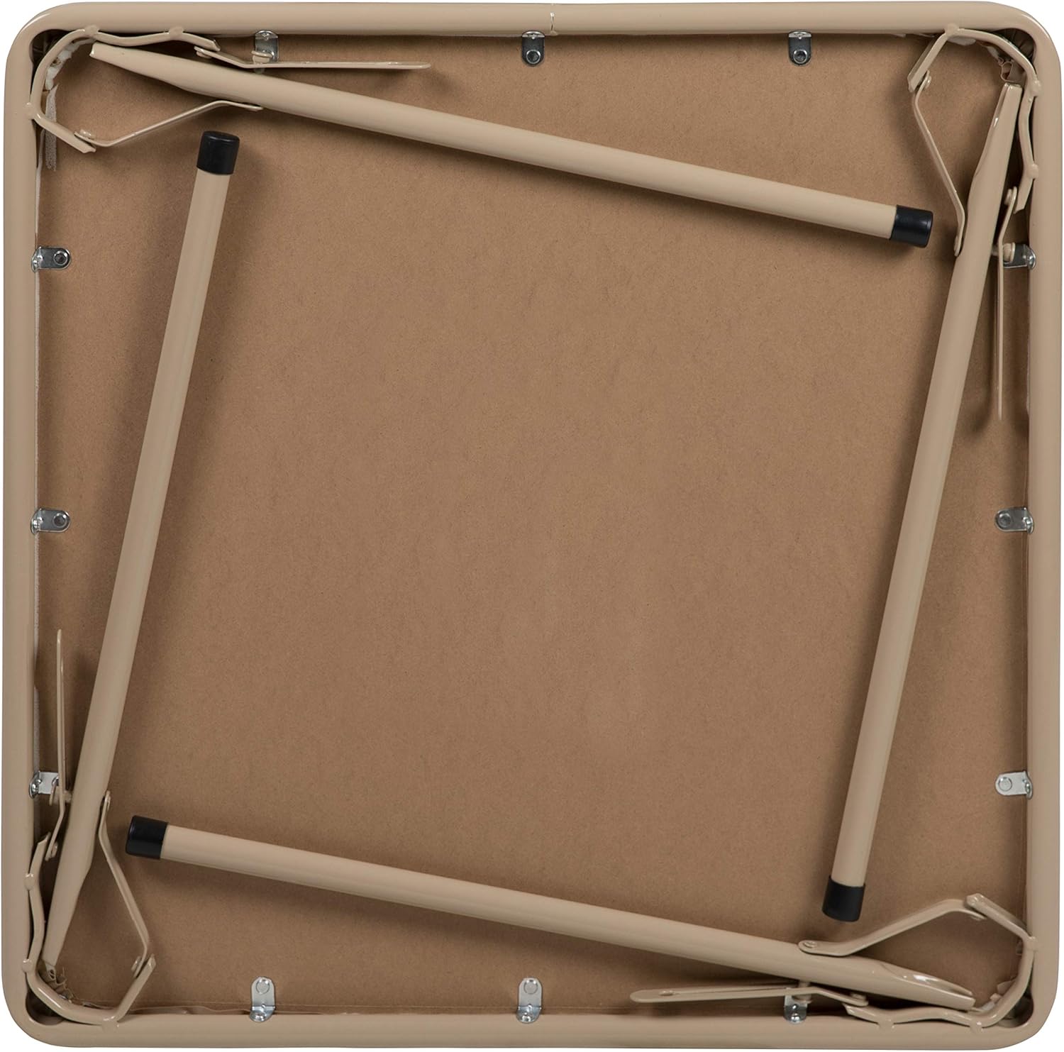 EMMA + OLIVER Kids Tan Folding Game and Activity Table - Toddler Table for Daycare Center