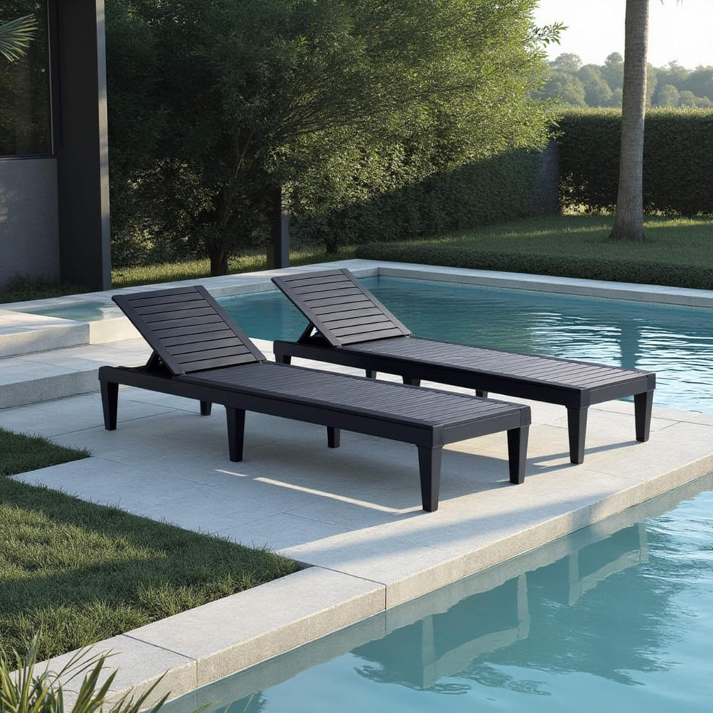 Nestl Lounge Chair Outdoor, Tanning Chair, Chaise Lounge Outdoor Set of 2