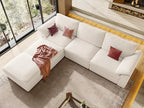 EASE MOOSE Oversized U Shape Sectional Modular Sofa,Wide Deep seat Sectional Sofa,FSC Certified Comfortable Chenille Cloud Modular Sofa