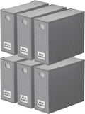 SpaceAid 6 Pack Bed Sheet Organizers and Storage, Foldable Sheet Organizer for Linen Closet, Sheets Set Folder Keeper with Window XL (Queen & King Size) Bedding Container (Gray, 6 Pack)