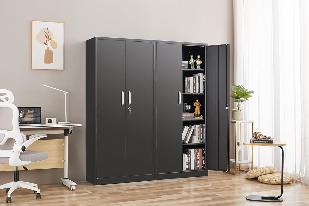 Approgreent Metal Storage Cabinet with Adjustable Shelves, Garage Cabinet wit...
