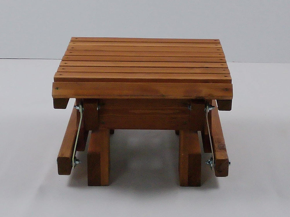 Finished Cedar Gliding Ottoman, Amish Crafted Outdoor Footrest