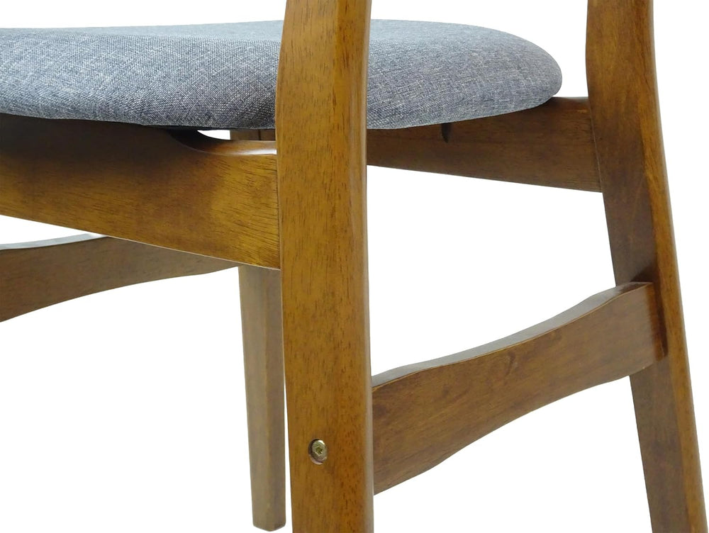 Set of 3 Dining Kitchen Round Table and 2 Yumiko Side Chairs Solid Wood w/Pad...