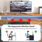 YOMILUVE 63" Farmhouse L Shaped Executive Desk with Drawers & Storage Shelf, Corner Computer Desk with Power Outlets, L Shaped Office Desk with Monitor Stand, Printer Shelf, Antique White