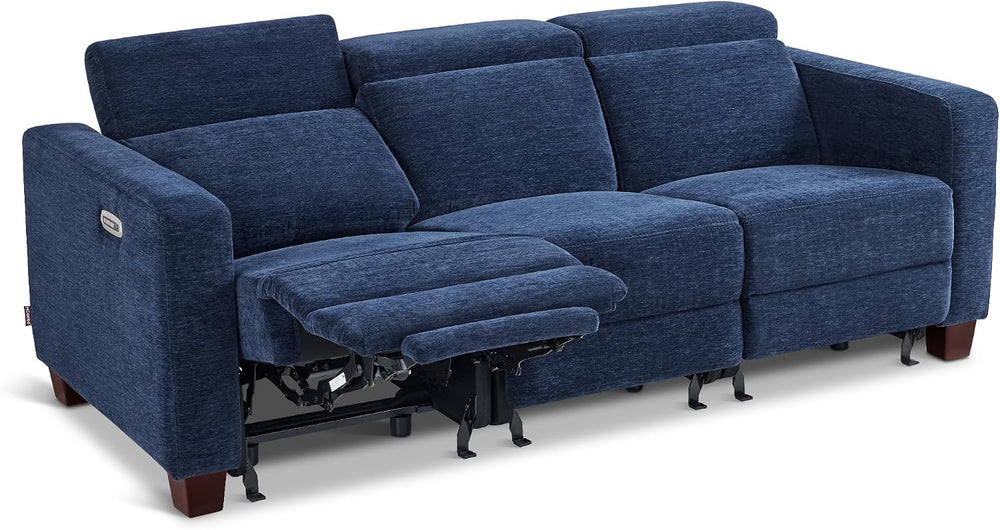 MCombo 85.4'' Zero Wall Hugger Power Recliner Sofa, HL198M3 (Navy Blu...