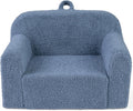 Costzon Kids Couch, Comfy Toddler Sofa Chair with Soft Fleece Fabric Cover, Kids Furniture for Playroom, Children Reading Armchair for Boys & Girls Aged 3+ Birthday (Medial,Blue)