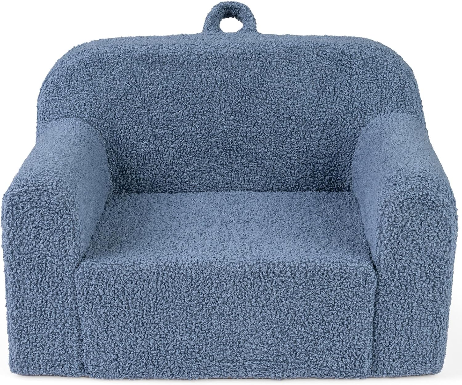 Costzon Kids Couch, Comfy Toddler Sofa Chair with Soft Fleece Fabric Cover, Kids Furniture for Playroom, Children Reading Armchair for Boys & Girls Aged 3+ Birthday (Medial,Blue)
