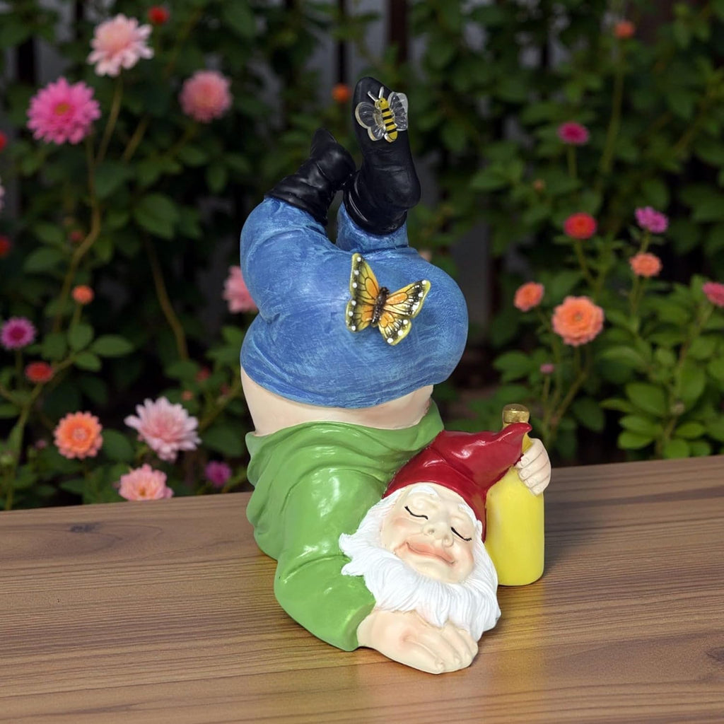 Gnome Hide a Key Outside Funny Dwarf Key Hider Outdoor Containers Box For House Spare Keys Secret Compartment Storage Yard Patio Lawn Ornament Decorations Christmas Garden Gifts