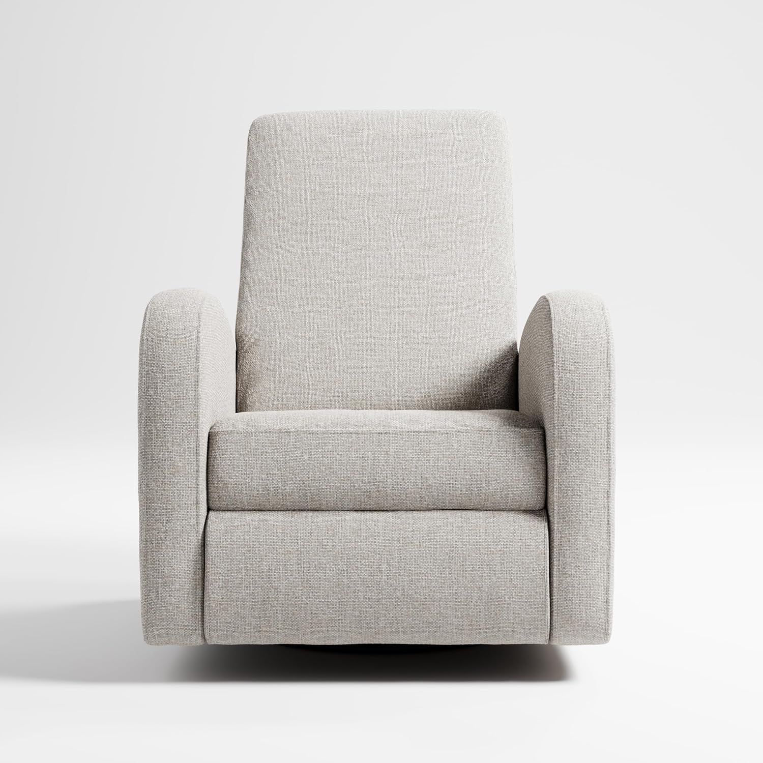 Storkcraft Santa Monica Power Recliner Swivel Glider, Dune Basketweave | Effortless Electronic Power Recline, USB-A & USB-C Charger