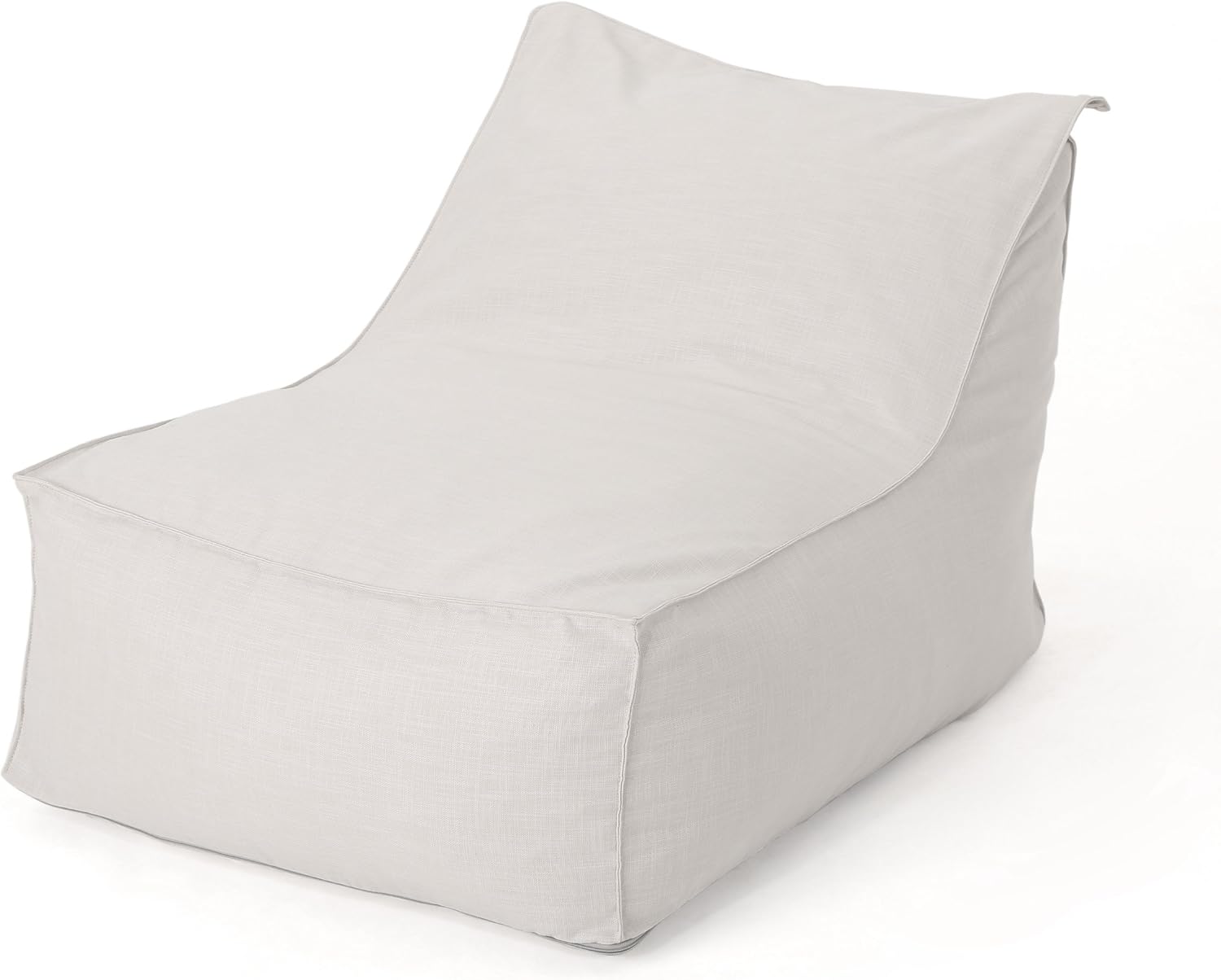 Great Deal Furniture GDFStudio Tulum Outdoor Khaki Water Resistant Fabric Bean Bag Lounger