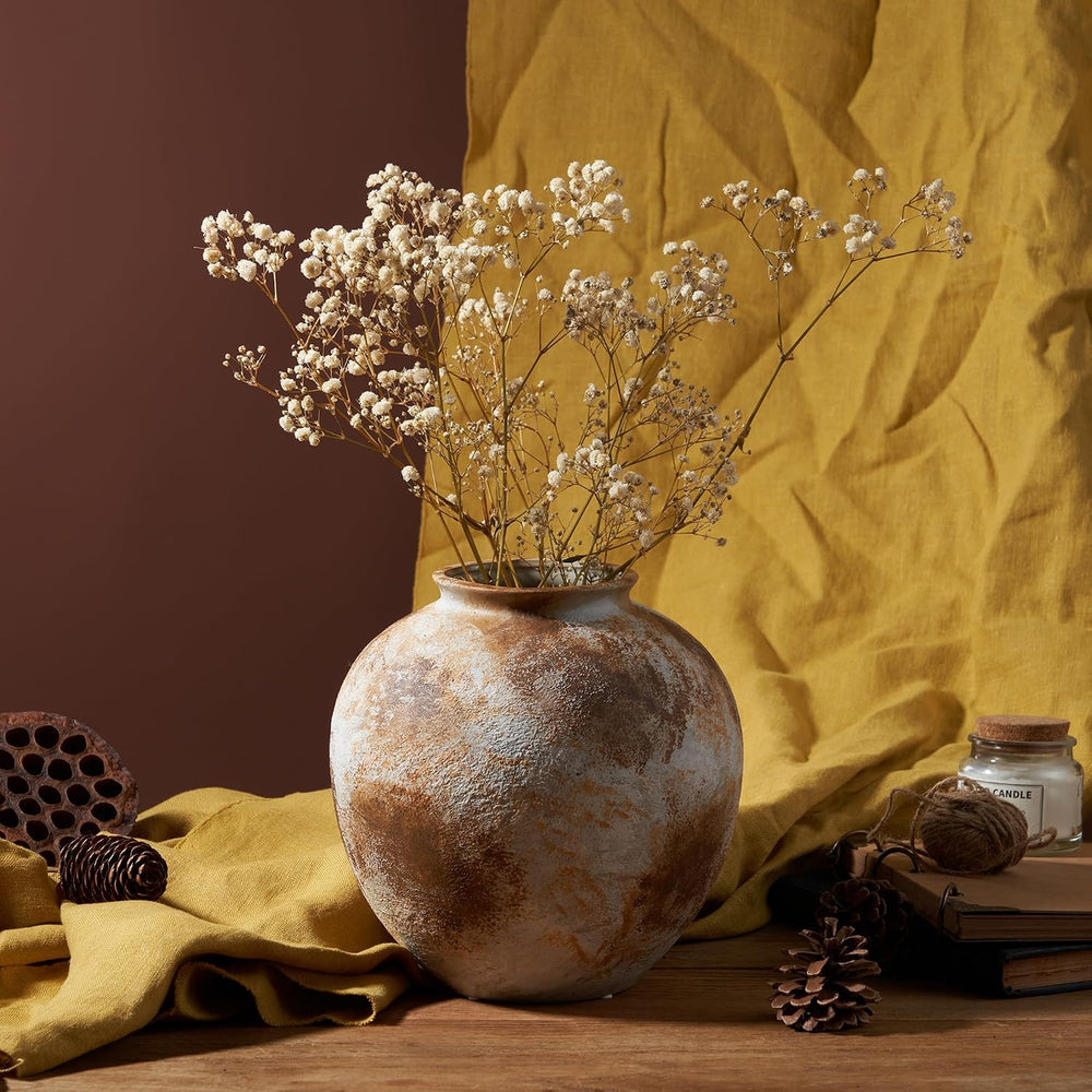 7.8 Inch Ceramic Vase, Stone Yellow