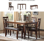 Signature Design by Ashley Bennox 5 Piece Counter Height Dining Set, Includes Table & 4 Barstools, Brown