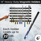 Goplus 6PCS 18" Magnetic Tool Holder, Wall Mounted 176LBS Capacity Magnetic Tool Organizer, Heavy Duty Metal Tool Rack, Tool Magnet Bar, Magnetic Tool Holder Strip for Garage Workshop