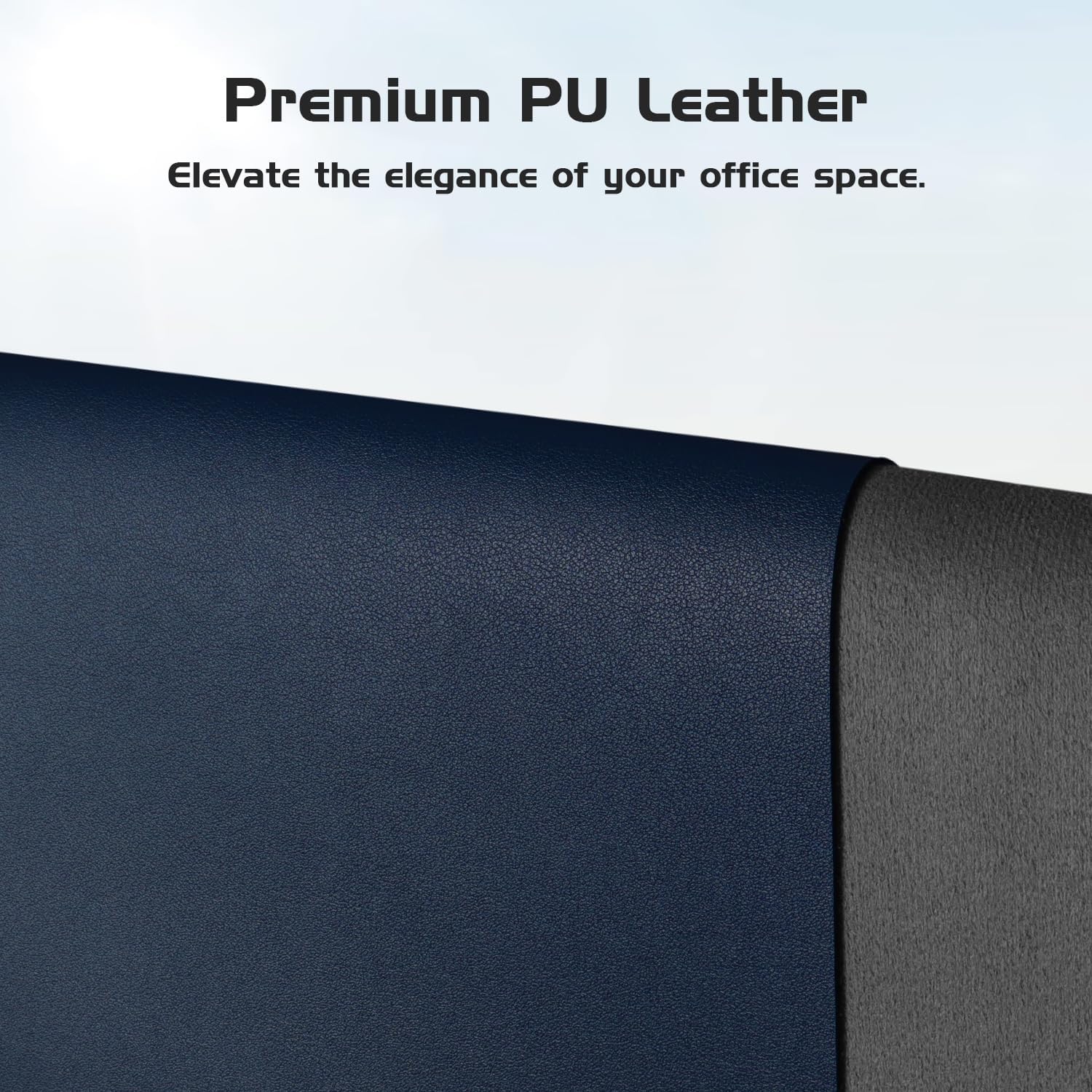 Aothia Leather Desk Pad Protector, Office Desk Mat, Large Mouse Pad, Laptop Desk Pad, Non-Slip PU Leather Desk Blotter, Waterproof Desk Writing Pad for Office and Home (Dark Blue, 47" x 24")