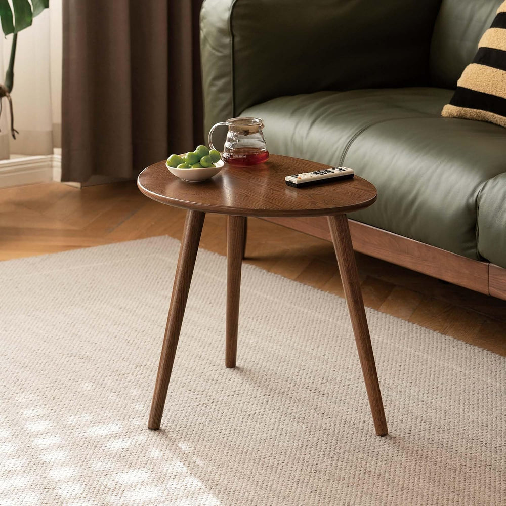 Small Oval Coffee Table, Solid Oak Pebble Table for Small Spaces | Solid oak ...