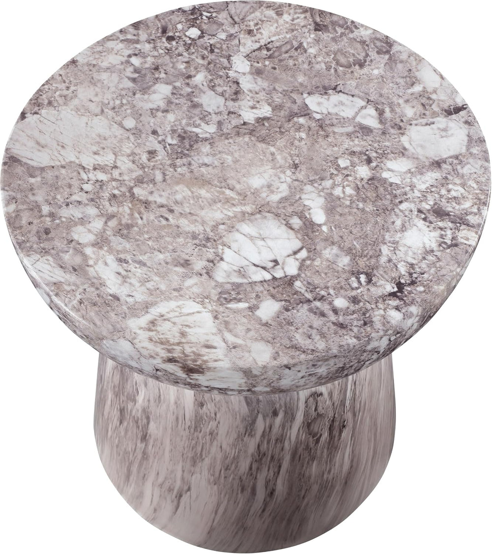 Meridian Furniture Avellino Brown Indoor/Outdoor Concrete End Table