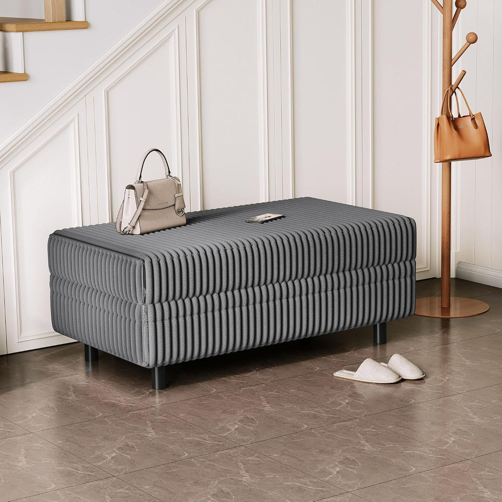 LINSY HOME Sectional Sleeper Sofa Storage Ottoman Bench, Convertible Coffee T...