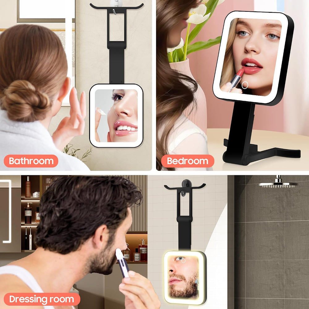 GOMIPURU Magnifying Travel Mirror with Light, 30X/1X Double-Sided Magnifying ...