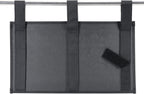 Hanging Bedside Caddy, Bedside Storage Organizer for Magazine, Phone, Remote control (6 Pockets-Black)