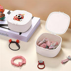 Small Hair Accessories Organizer Box For Girls Kids Teens Women, Hair clips/Ties/bands/pins/barrettes/scrunchies Organizer and Storage! (Ladybugs)