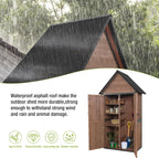 Outdoor Storage Shed Cabinet Strong Iron Frame Surrounding Garden Tool Storage with Adjustable Shelfs,Large Space