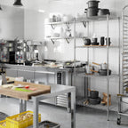 21" Deep x 30" Wide x 74" Height Wire Shelving Kit | 4-Tier | NSF Commercial Storage Rack Unit