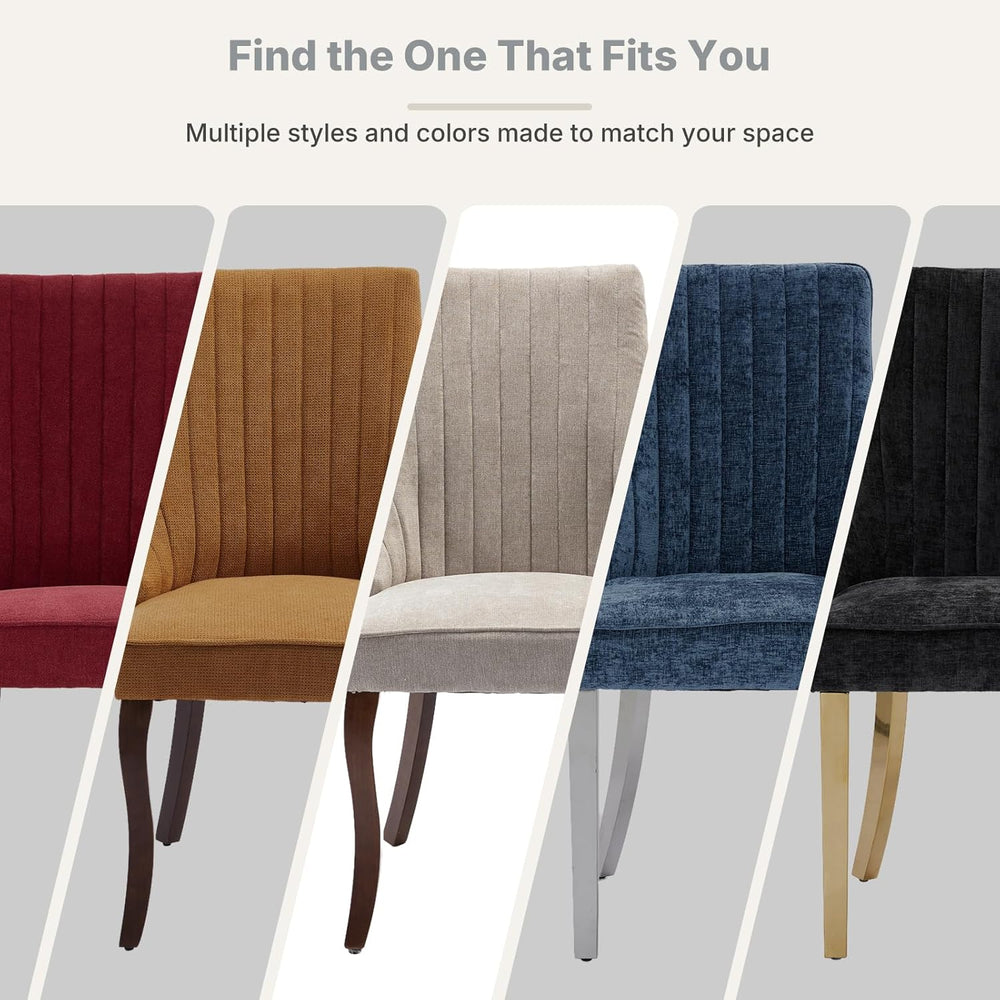 Upholstered Dining Chairs Set of 6, High Back Side Chairs for Kitchen and Din...
