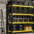 3000LBS Heavy-Duty Garage Shelving, 59" W Metal Shelves, 4-Tier Adjustable Garage Shelving Units, Storage Racks for Warehouse, Workshop
