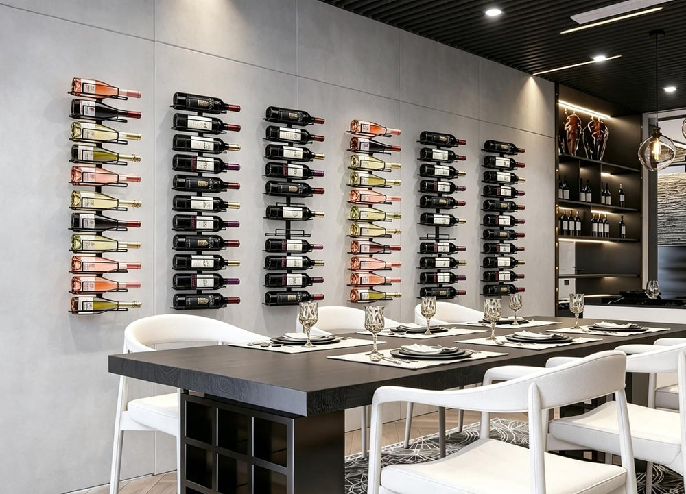 24 Bottles Wall Mount Wine Rack | Wall Wine Bottle Racks for Display and Stor...