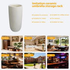 Indoor Large-Capacity Standing Umbrellas Bucket Commercial Ceramics Umbrella Holder Heavy Duty Modern Indoor Entryway Umbrellas Organizer