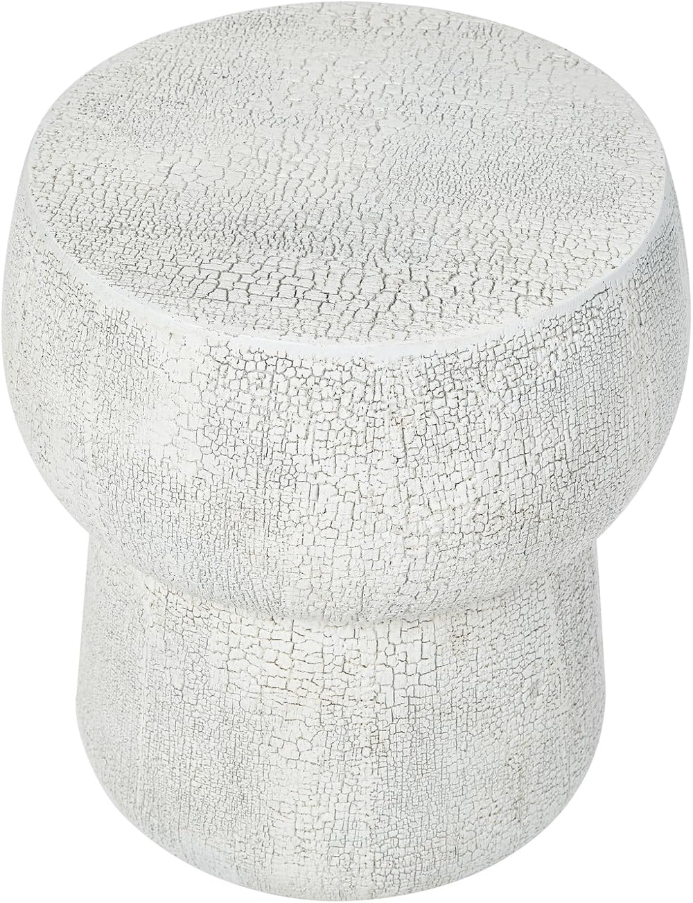 14.37" Side Table with Crack Process,Morden Concrete Accent Coffee Table...