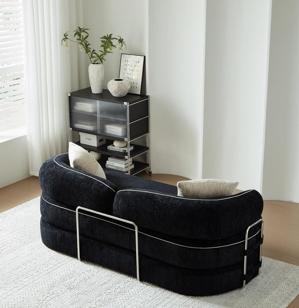 78" Sleeper Sofa Couch Bed Queen Size, 4-in-1 Pull Out Futon Couch, Black | No Assemble Foldable Corduroy Futon, Pull Out Couch 2 Pillows, Boneless Compressed Sofa for Living Room Small Spaces