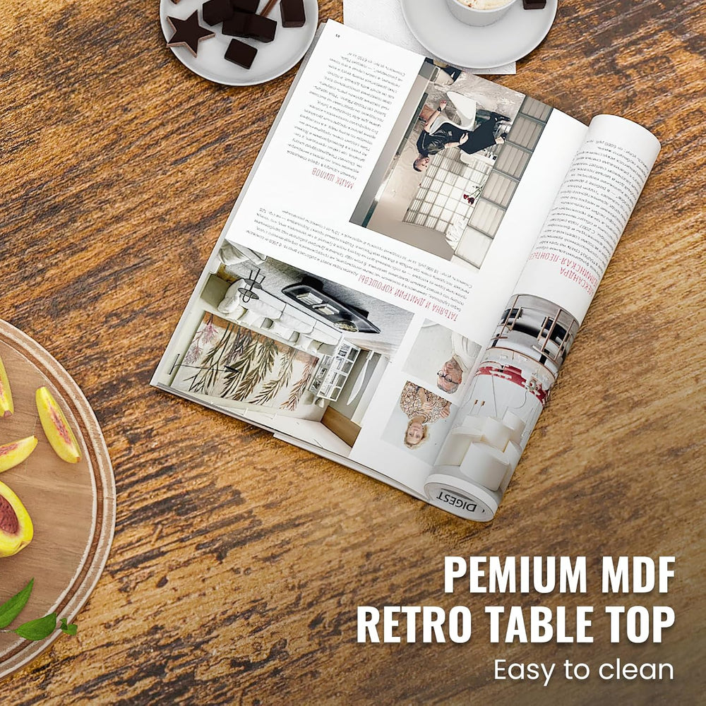 Recaceik Round Coffee Table and End Table Set of 3 with Storage, Modern Vinta...