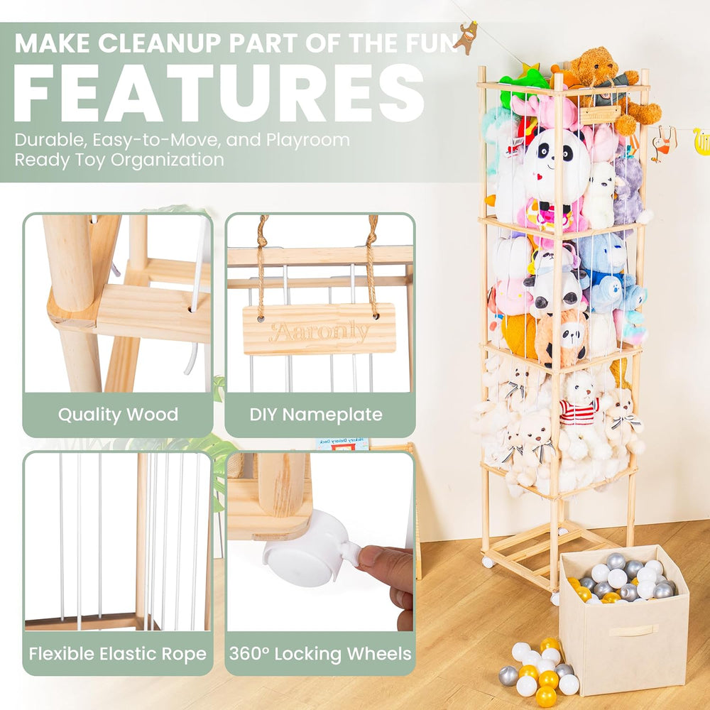 Aaronly Stuffed Animal Storage | Stuffed Animal Organizer | Stuffed Animal Ho...