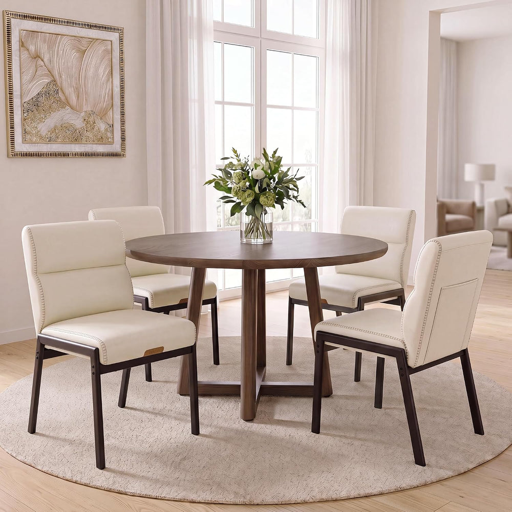VASAGLE Dining Chairs Set of 4, Upholstered Kitchen Chairs