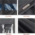 Univivi Garment Bag Suit Bag for Storage and Travel, 43 Inch, Set of 5 | Travel Bag with Zipper and Visible Transparent Window, Oxford Fabrics, Foldable Washable Suit Cover for Jacket, Suits, Coats