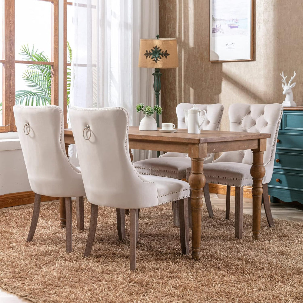 Bellemave Modern Upholstered Dining Chairs Set of 2, 2 Velvet Kitchen Dining ...