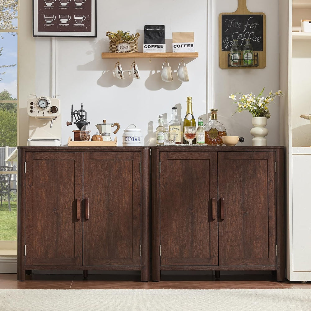 Joaxswe Sideboard Buffet Cabinet with Storage, 31.5" Arc-Shaped Credenza...