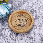 5 Year Anniversary Wood Gifts for Him Her, 5th Anniversary Ring Holder | Wood Wedding Anniversary Decor Ring Dish Jewelry Tray for Him Her Husband Wife Boyfriend Girlfriend Couple Birthday Christmas