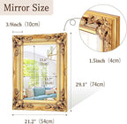 Antique Wall Mirror, 29.1'' x 21.2''Vintage Baroque Mirror with Ornate Frame, Gold Mirror Decorative for Entryway, Living Room, Bathroom