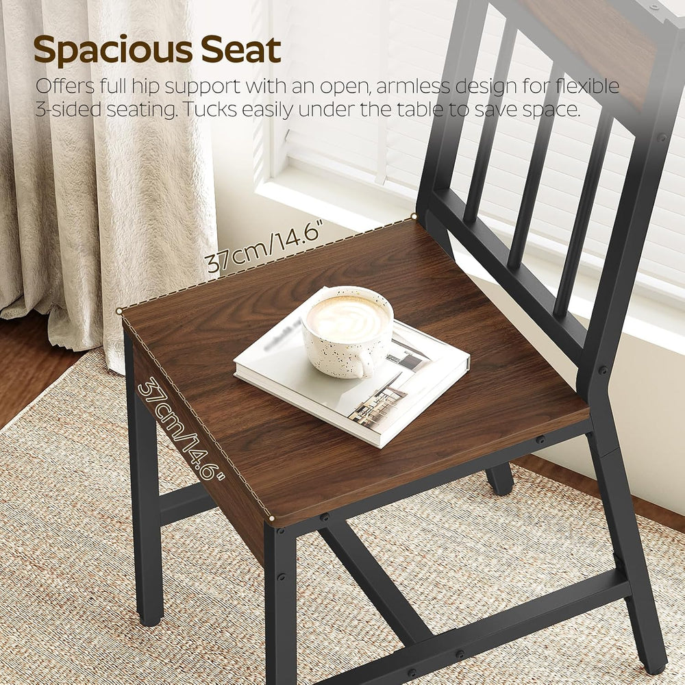 YATINEY Dining Chairs Set of 4, Kitchen Chairs with Metal Frame, Slanted Back...